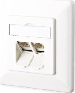 METZ CONNECT BTR IT CONNECT E-DAT C6 8/8(8) UP Cat.6 - Anschlussdose, unterputz - RJ-45 X 2 - Pure White, RAL 9010 (1307381002-I) 4250184102 Mobilais Telefons