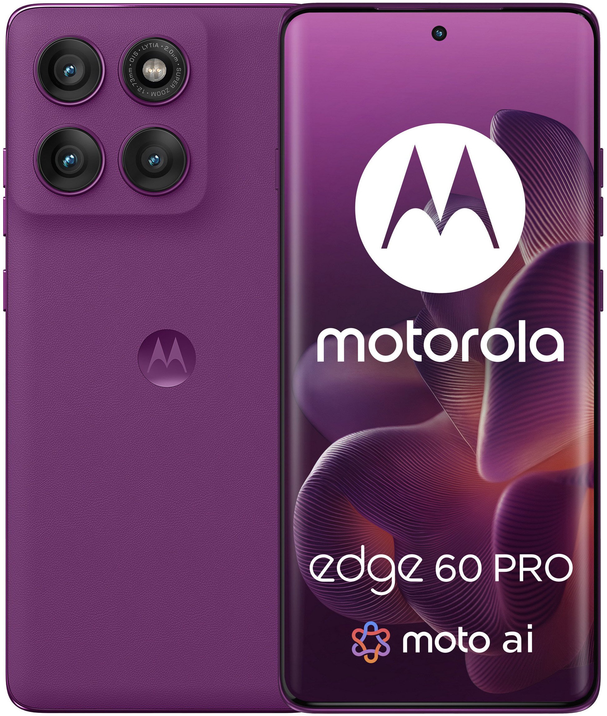 Motorola edge 60 pro 16.9 cm (6.67") Dual SIM Android 15 5G USB Type-C 12 GB 512 GB 6000 mAh Purple Mobilais Telefons