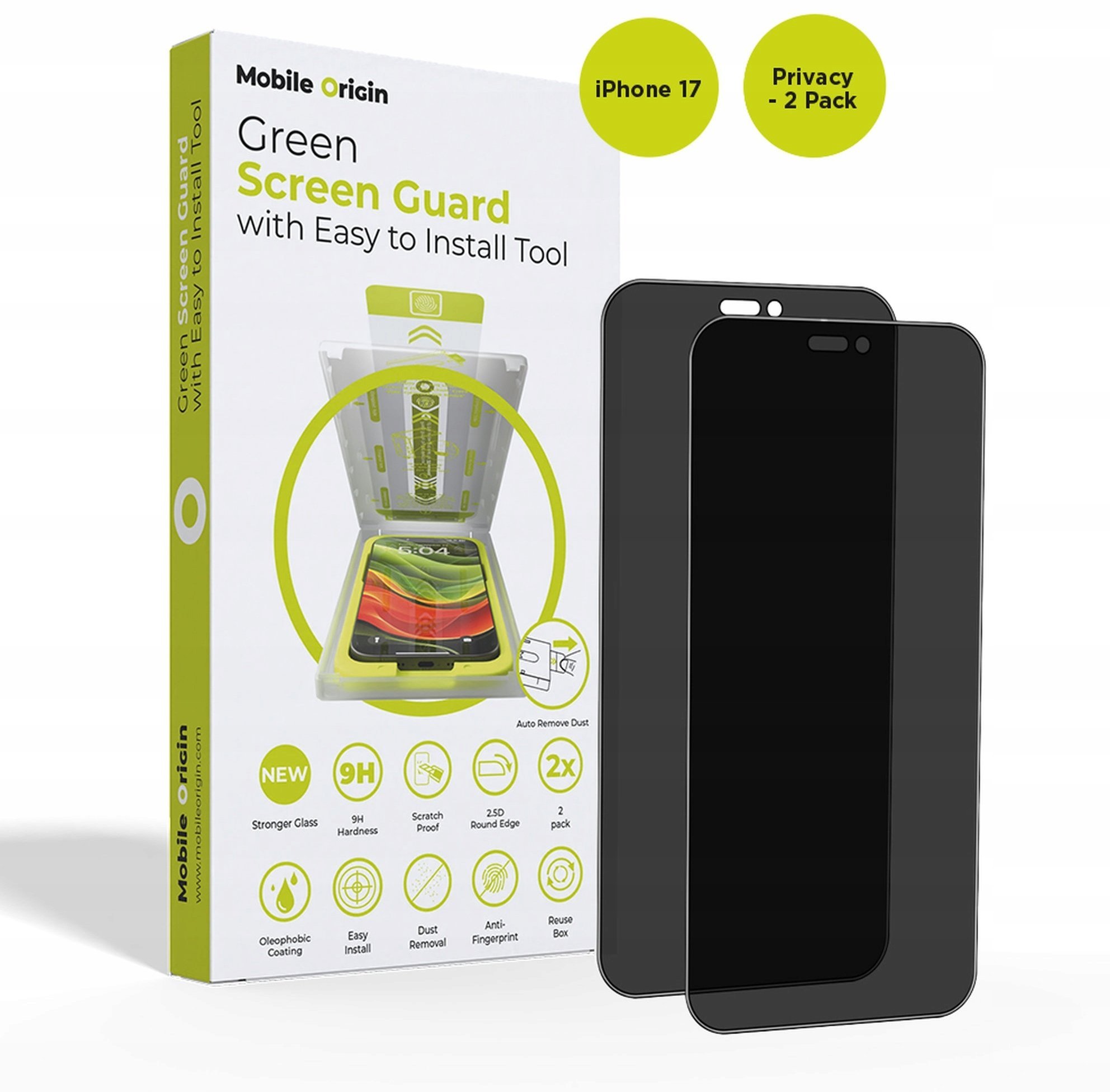 Mobile Origin Mobile Origin Screen Guard Privacy with easy applicator, 2 pack - iPhone 17 SGA-FP-i17-2pk (8594215995302) aizsardzība ekrānam mobilajiem telefoniem Mobile Origin Mobile Origin Screen Guard Privacy with easy applicator, 2 pack - iPhone 17 SGA-FP-i17-2pk (8594215995302) aizsardzība ekrānam mobilajiem telefoniem