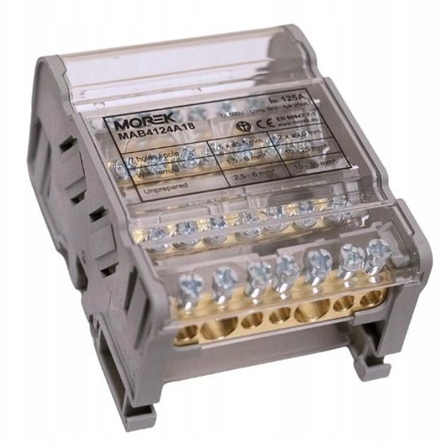 MOREK Blok dystrybucyjno-rozdzielczy Moblock 4P 125A-7