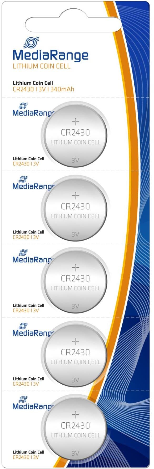 MediaRange Mediarange Bateria Litowy CR2430 3V/5PCS