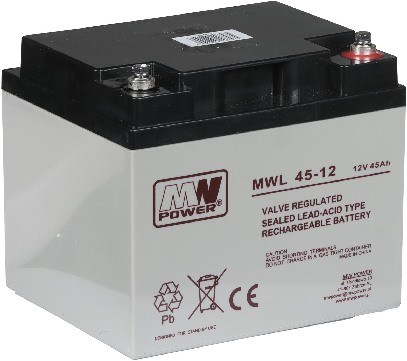 MWPower Akumulator (12V/45AH-MWL) 12V/45AH-MWL (5902135168950) JOINEDIT93381766