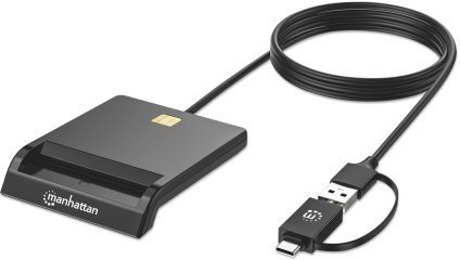 Manhattan Czytnik kart chipowych z USB-C