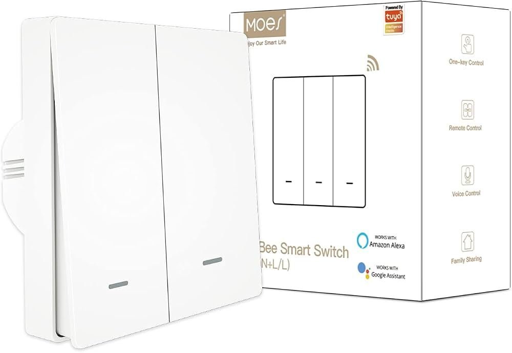 Moes Wlacznik swiatla ZS-B-EU2 ZigBee 2-kanalowy