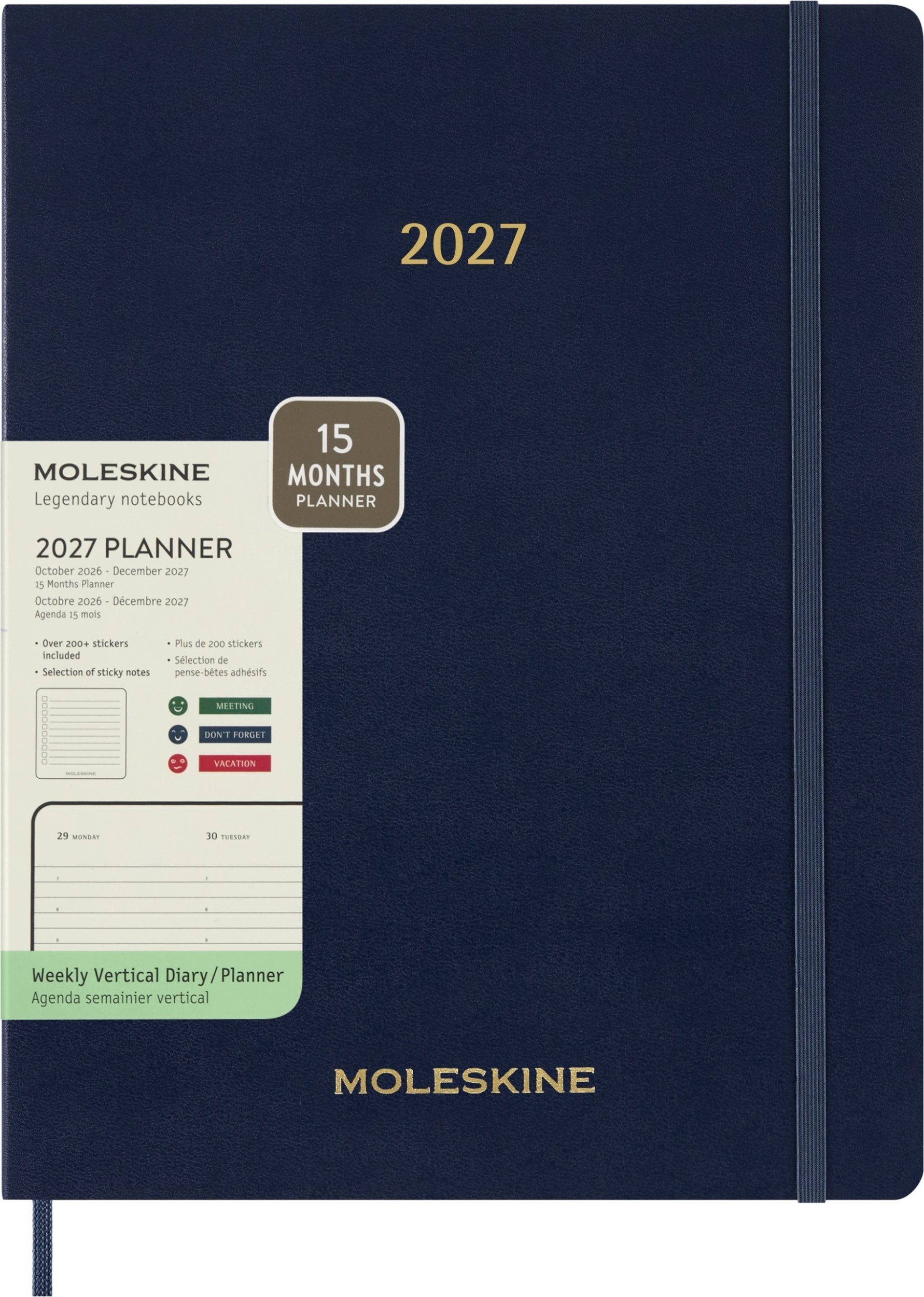 Moleskine Kalendarz tygodniowy wertykalny 2027  13M