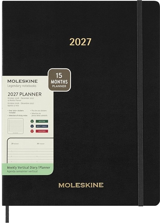 Moleskine Kalendarz tygodniowy wertykalny 2027  13M