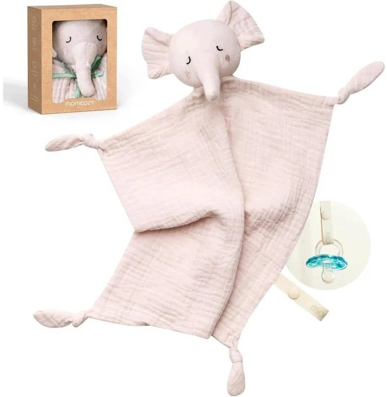 Momcozy Bawelniana przytulanka slon dla niemowlat