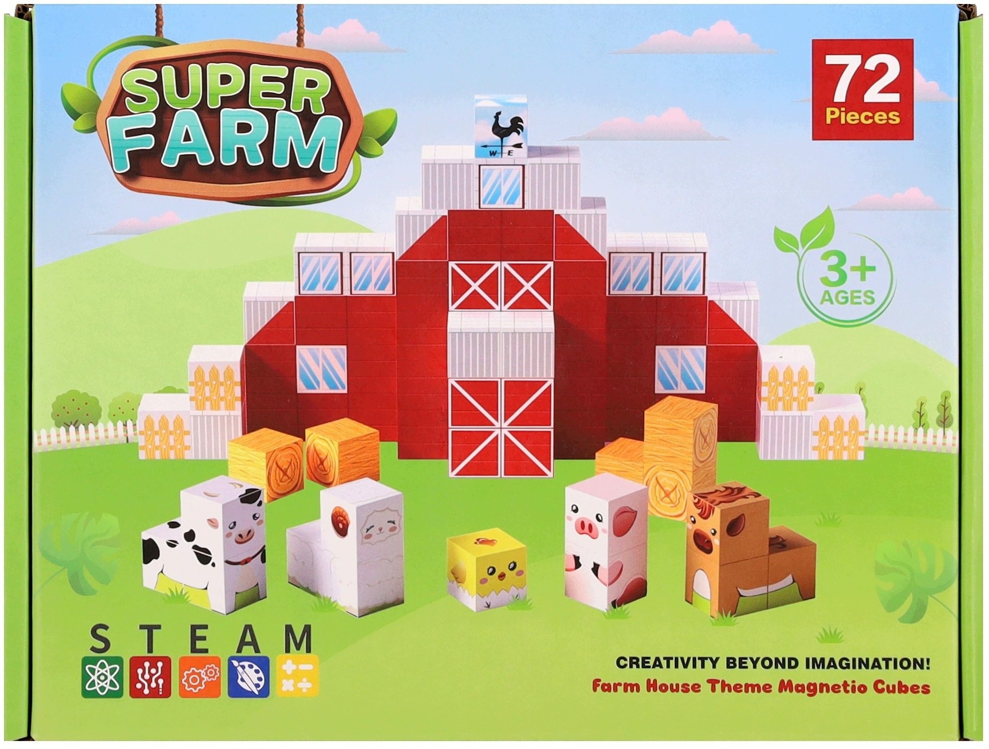Mega Creative Klocki Magnet Farma 72EL