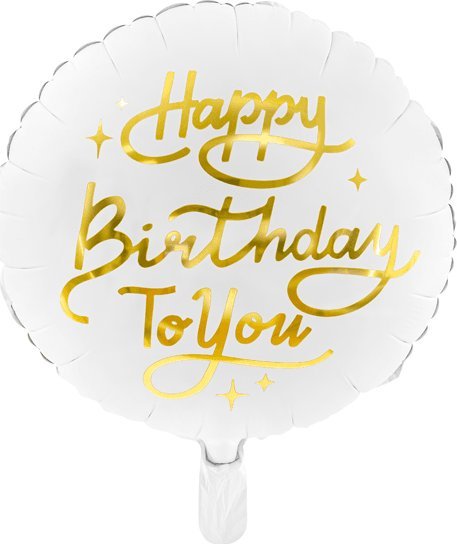 PartyDeco Balon foliowy na urodziny okragly