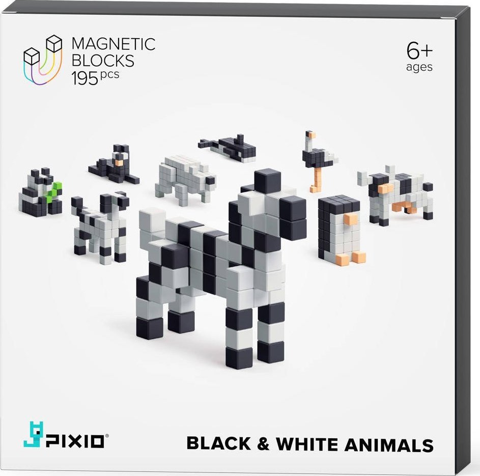 Pixio Klocki Pixio Black  White Animals