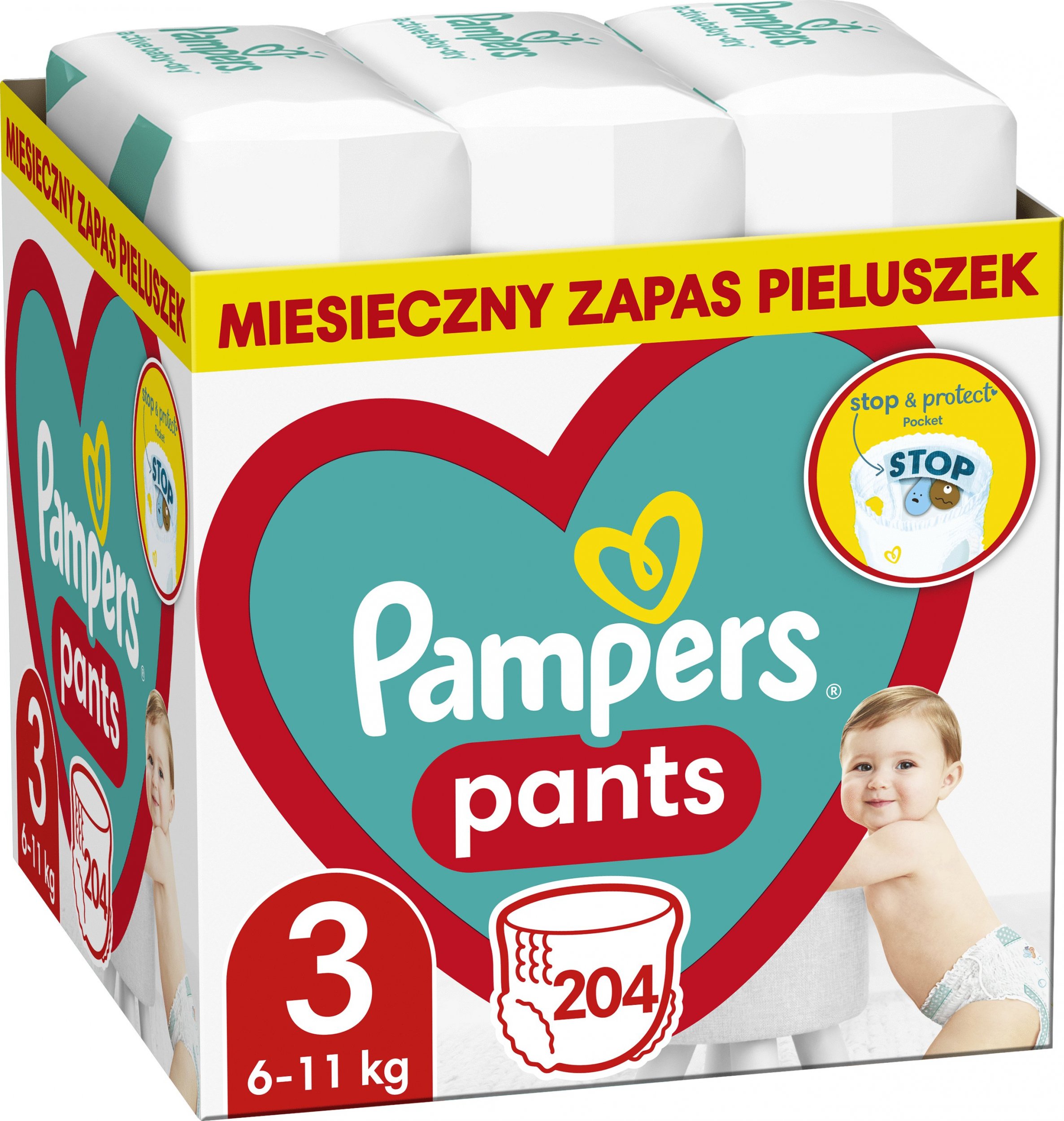 Pampers Pants Boy/Girl 3 204 pc(s)