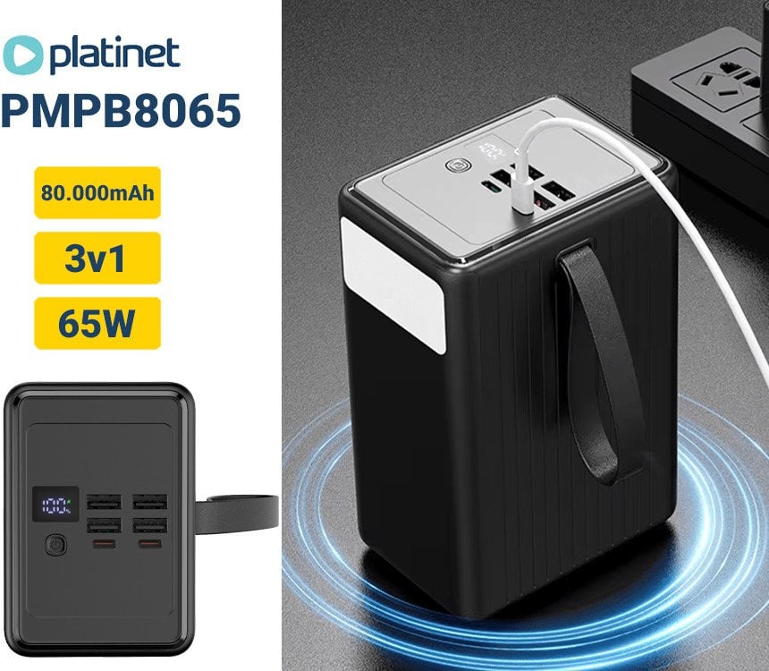 Powerbank Platinet 80000mAh Black (5907595463126) PMPB8065