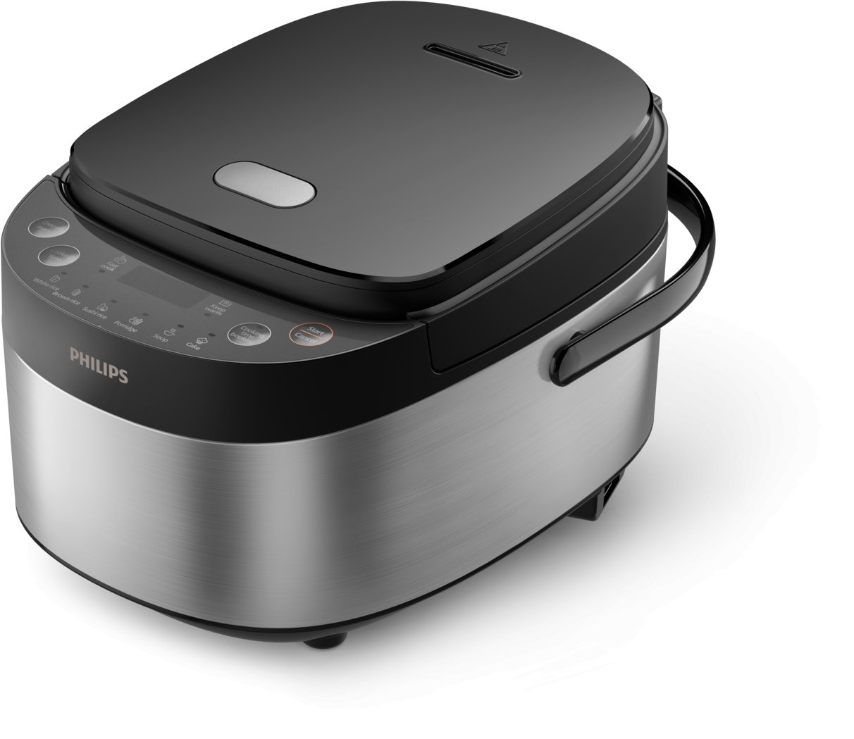 Philips Mini rice cooker | HD3093/80 3000 series | 600 W | 0.85 L | Number of programs 8 | Black/Stainless Steel Multivārāmais katls