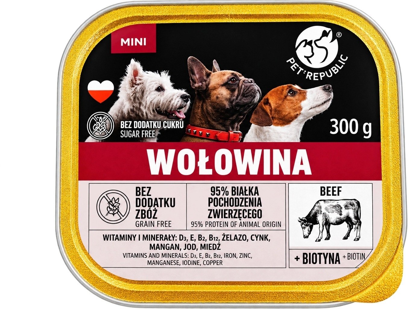 Pet Republic Pies tacka 300g wolowina