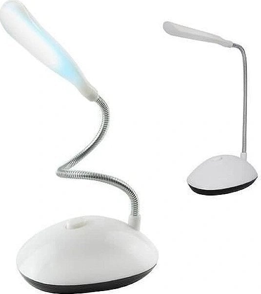 RoGer Mini LED Galda Lampa Salokāma Balta