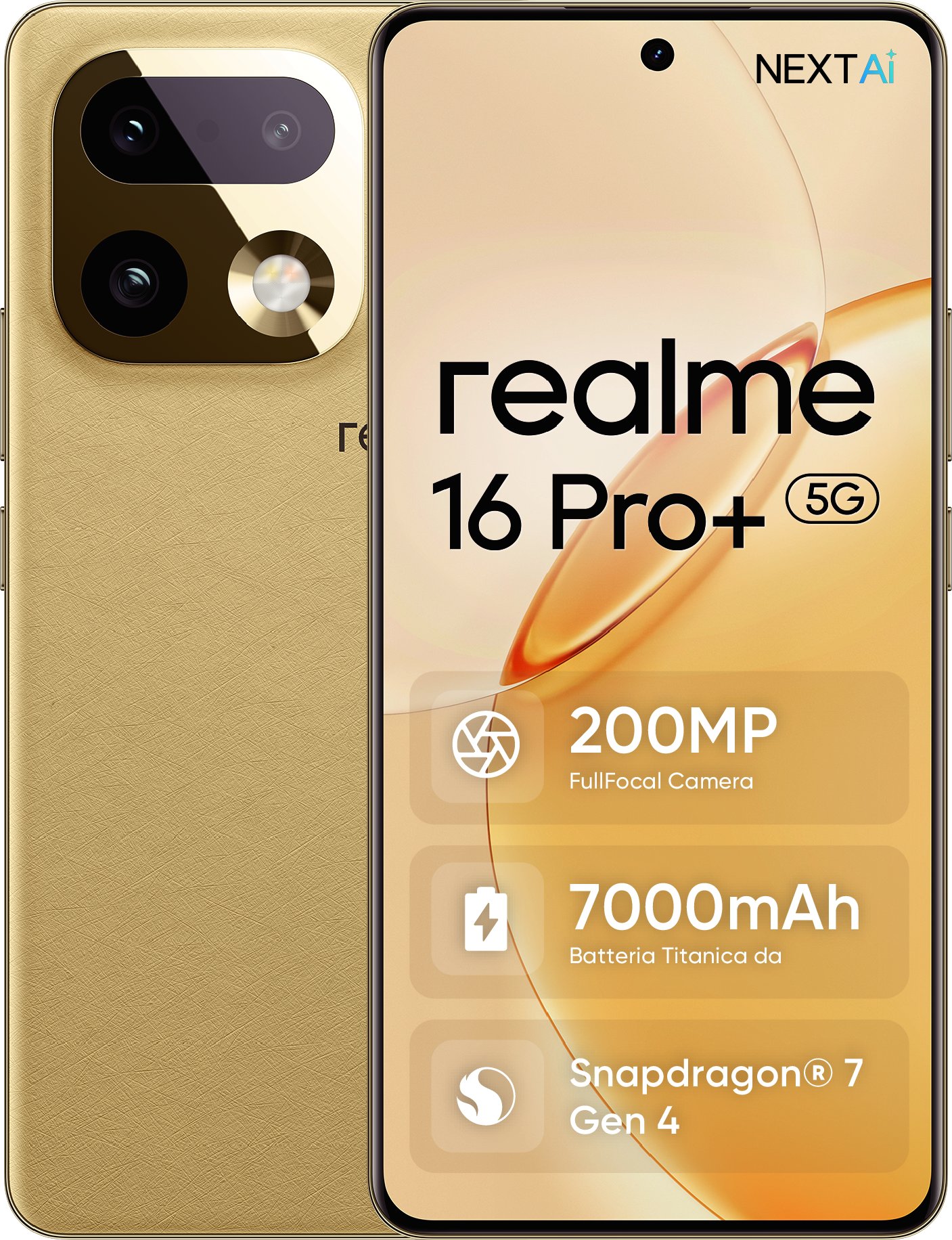 Smartfon Realme 16 Pro+ 5G 12/512GB Zloty (TKORALSZA0173) TKORALSZA0173 (6941764482906) Mobilais Telefons Smartfon Realme 16 Pro+ 5G 12/512GB Zloty (TKORALSZA0173) TKORALSZA0173 (6941764482906) Mobilais Telefons