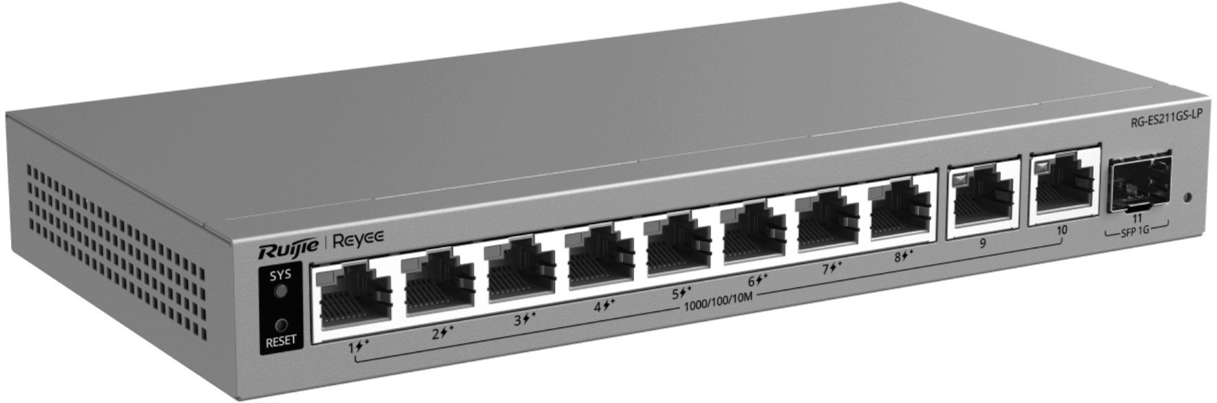 Switch Reyee POE RG-ES211GS-LP 8-portowy +