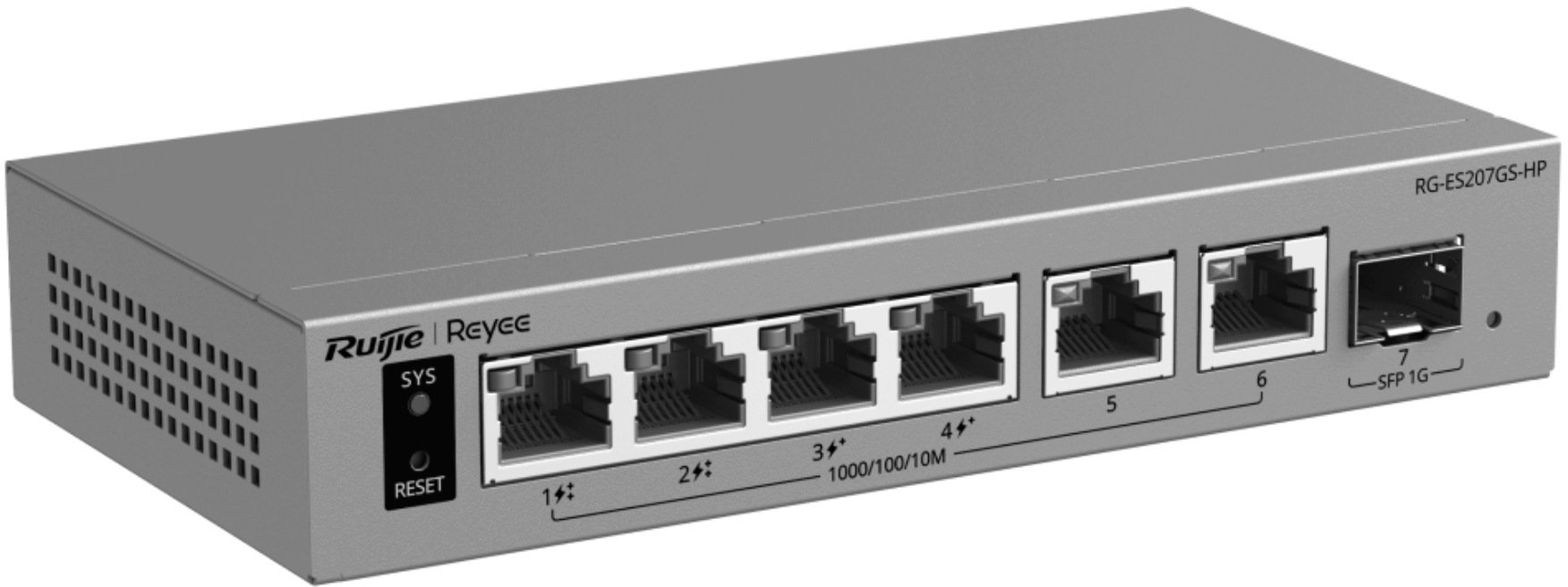 Switch Reyee POE 4-portowy + 2X