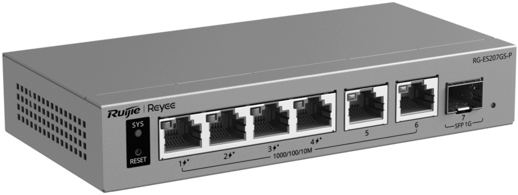 Switch Reyee POE 4-portowy + 2x