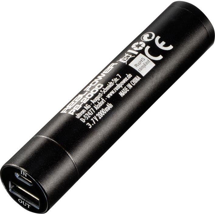 Powerbank Realpower 2000mAh Czarny  116312 (4040895163127)