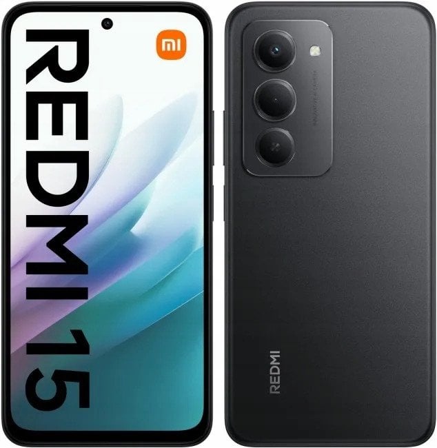 Xiaomi Redmi 15 4G 8GB/256GB Midnight Black Mobilais Telefons