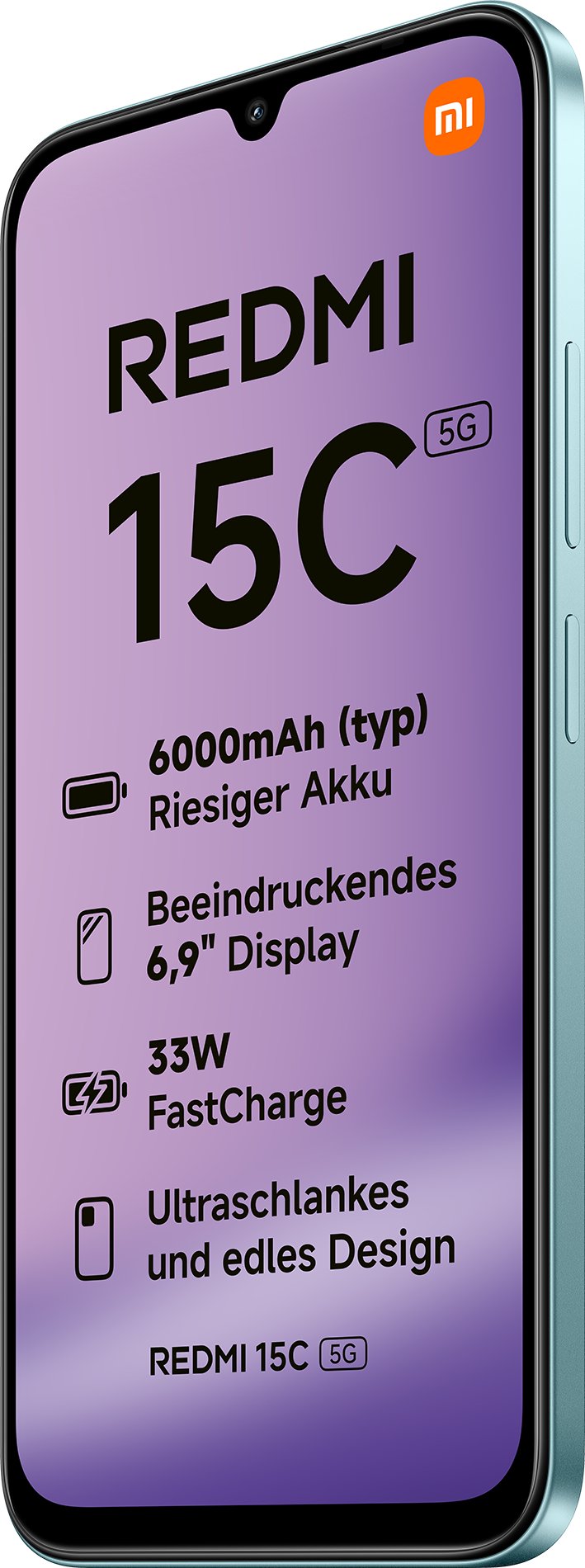 Xiaomi Redmi 15C 5G (4GB+128GB) mint green Mobilais Telefons Xiaomi Redmi 15C 5G (4GB+128GB) mint green Mobilais Telefons