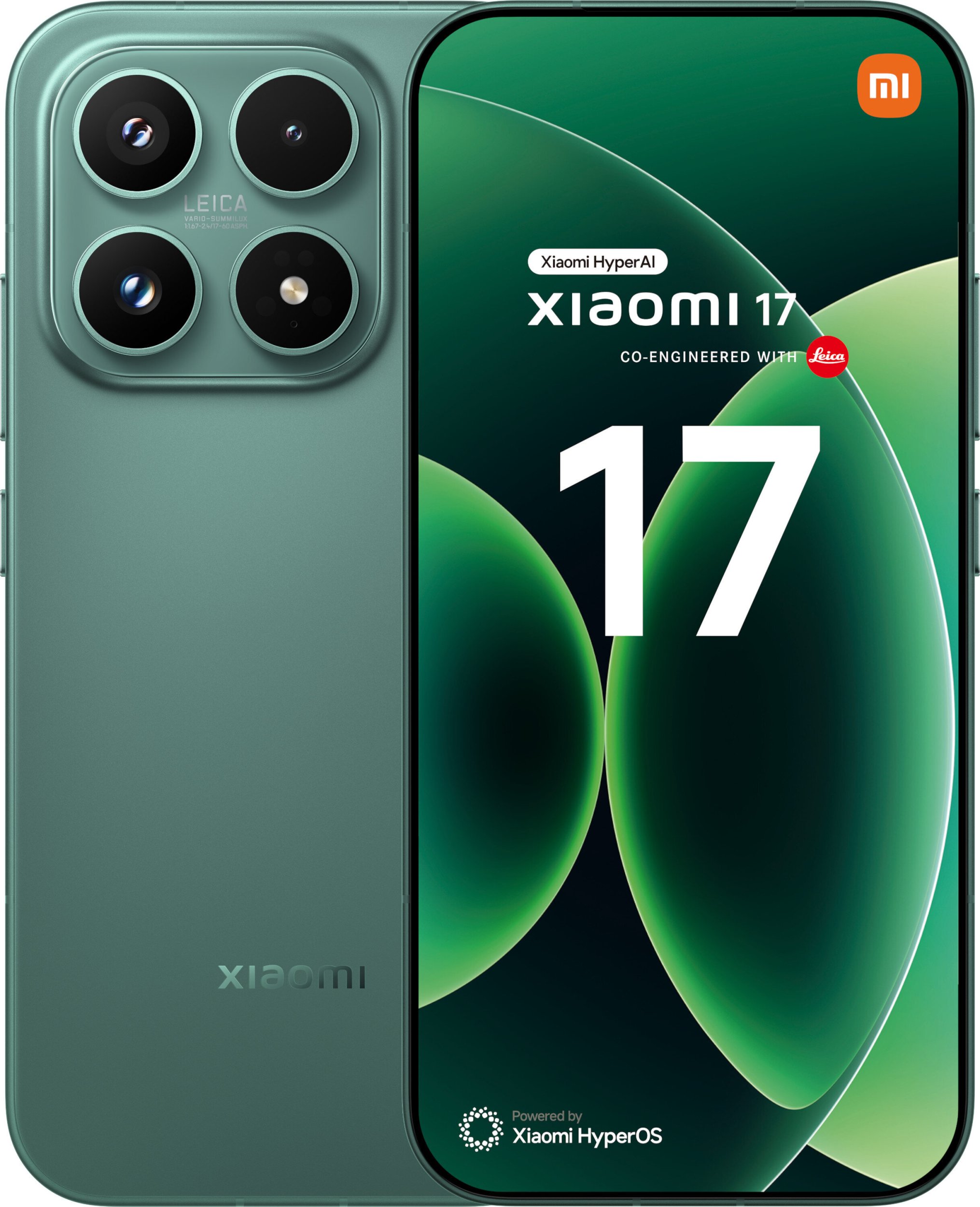 Smartfon Xiaomi 17 5G 12/512GB Zielony  (72968) 72968 (6932554482053) Mobilais Telefons