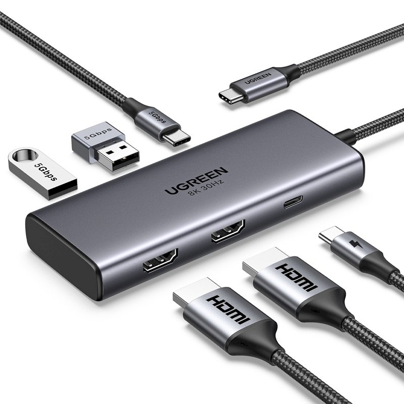 UGREEN CM498 Docking station 6in1 USB-C