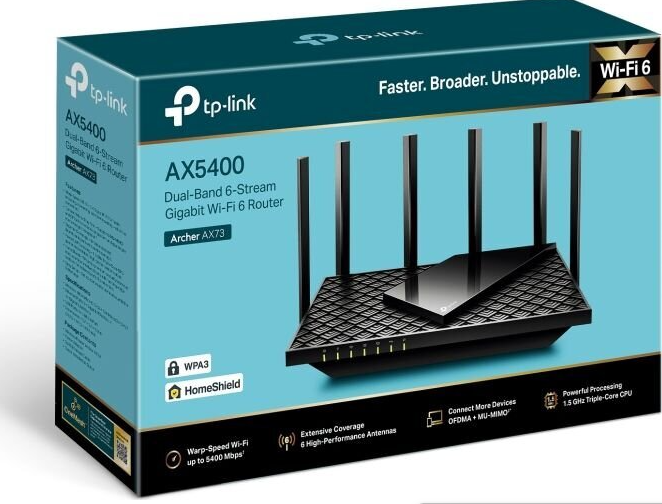 TP-LINK AX5400 Dual-Band Wi-Fi 6 Router Rūteris