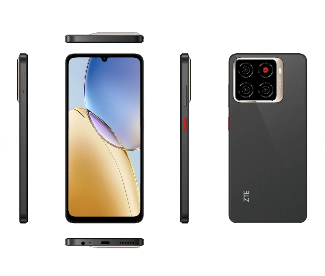 MOBILE PHONE BLADE A56/4/128GB BLACK ZTE Mobilais Telefons