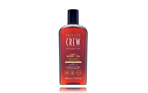 American Crew Šampūns 3-in-1 Ginger + Tea 450 ml (738678003312)
