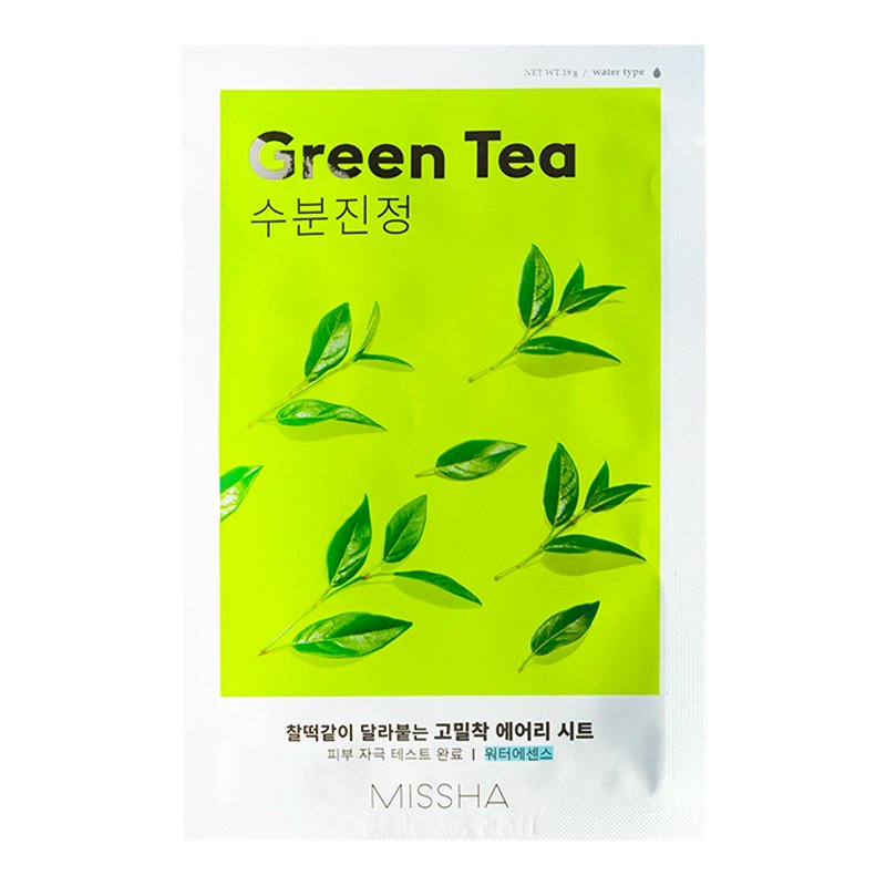 MISSHA Airy Fit Sheet Mask Green Tea 1 pc Sejas maska (8809581454729)
