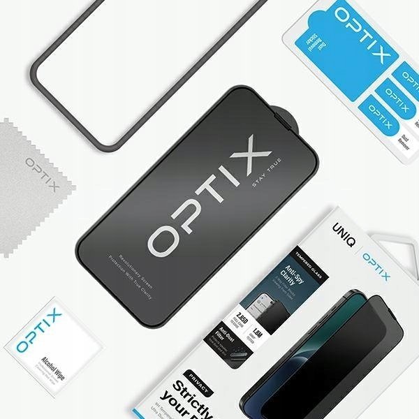 Uniq UNIQ Optix Privacy iPhone 15 Pro 6.1'' prywatyzujace szklo hartowane z aplikatorem 8886463685983 (8886463685983) aizsardzība ekrānam mobilajiem telefoniem Uniq UNIQ Optix Privacy iPhone 15 Pro 6.1'' prywatyzujace szklo hartowane z aplikatorem 8886463685983 (8886463685983) aizsardzība ekrānam mobilajiem telefoniem