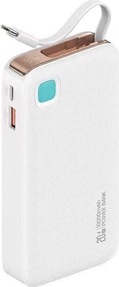 Powerbank 10000mAh 20W retractable USB-C cable Mobilais Telefons Powerbank 10000mAh 20W retractable USB-C cable Mobilais Telefons