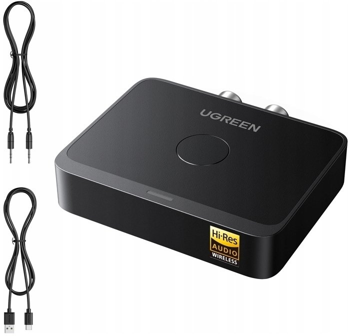Bezvadu Bluetooth 6.0 LDAC augstas izskirtspejas audio uztverejs ar 3,5 mm (AUX), 2xRCA izeja