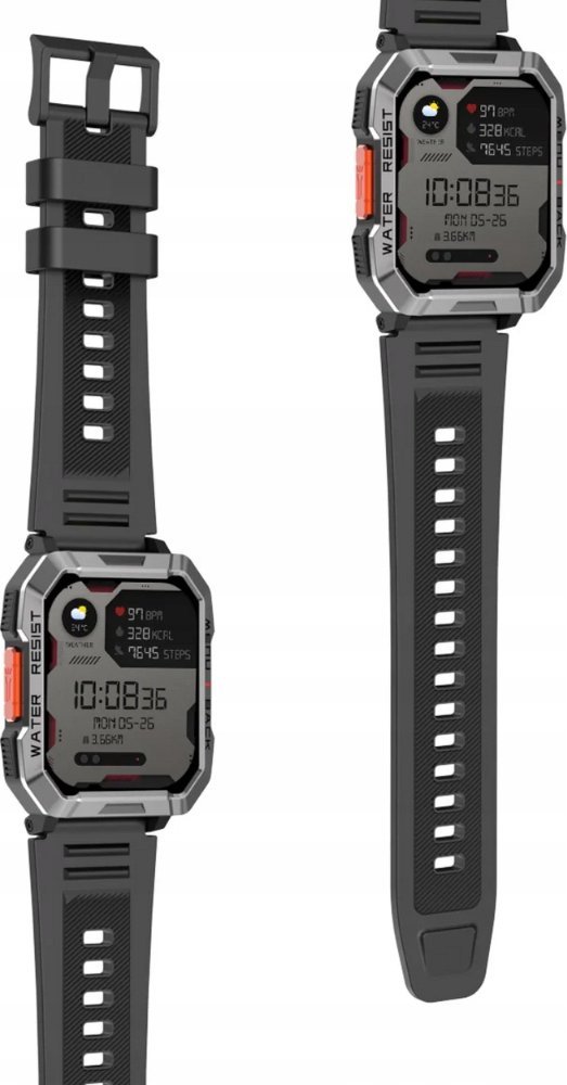 Blackview W60, 2.01inch HD,900mAh Battery, LED Flashlight & Compass Function, 24-hour SpO2 Detection + Heart Rate Monitoring, Monitor Sleep Viedais pulkstenis, smartwatch