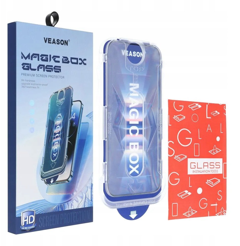 Veason Szklo Hartowane 6D Pro Easy-Install Glass + Aplikator - do Iphone 16 Pro Max czarny 15329103 (5903396315084) aizsardzība ekrānam mobilajiem telefoniem Veason Szklo Hartowane 6D Pro Easy-Install Glass + Aplikator - do Iphone 16 Pro Max czarny 15329103 (5903396315084) aizsardzība ekrānam mobilajiem telefoniem