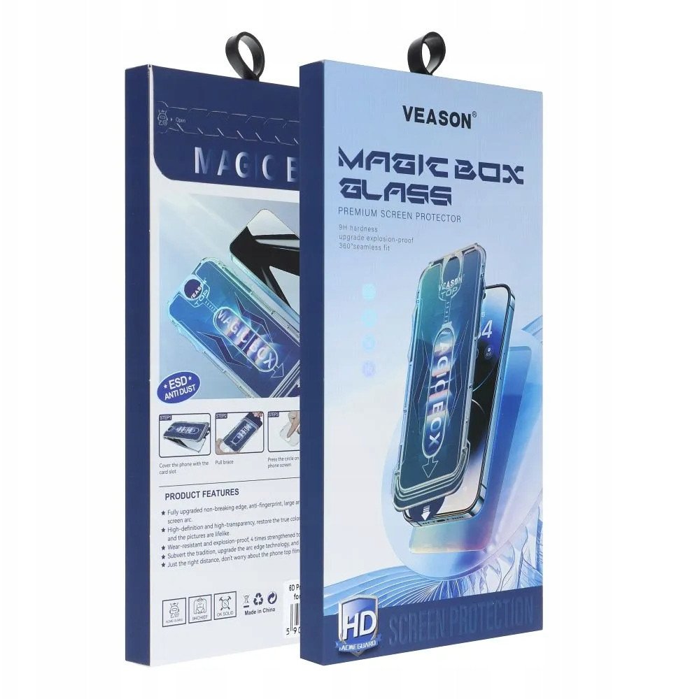 Veason Szklo Hartowane 6D Pro Easy-Install Glass + Aplikator - do Iphone 16 Pro Max czarny 15329103 (5903396315084) aizsardzība ekrānam mobilajiem telefoniem Veason Szklo Hartowane 6D Pro Easy-Install Glass + Aplikator - do Iphone 16 Pro Max czarny 15329103 (5903396315084) aizsardzība ekrānam mobilajiem telefoniem