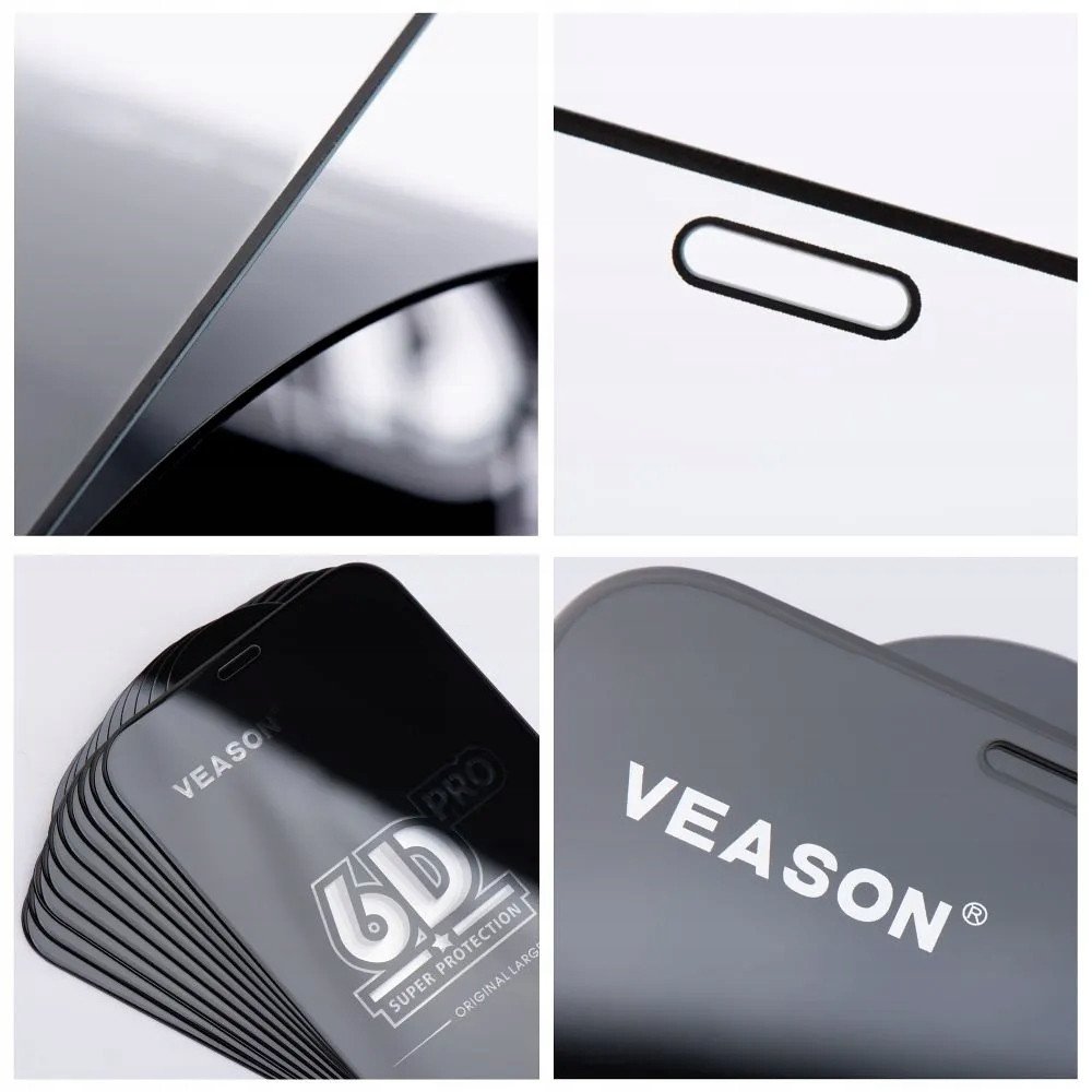 Veason Szklo Hartowane 6D Pro Glass (SET 10in1) - do Samsung Galaxy S25 Edge czarny 15455174 (5903396394706) aizsardzība ekrānam mobilajiem telefoniem