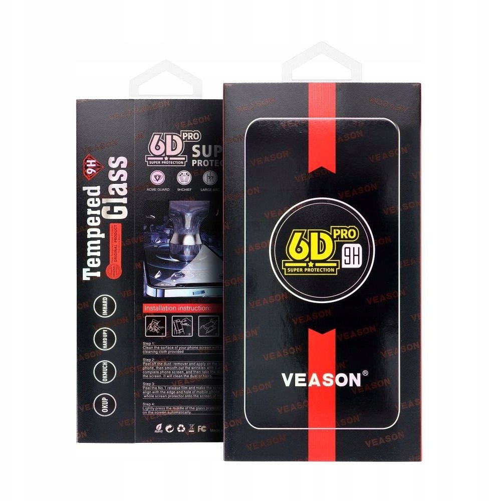 Veason Szklo Hartowane 6D Pro Glass - do Iphone 17 Pro czarny 15524258 (5903396411250) aizsardzība ekrānam mobilajiem telefoniem Veason Szklo Hartowane 6D Pro Glass - do Iphone 17 Pro czarny 15524258 (5903396411250) aizsardzība ekrānam mobilajiem telefoniem