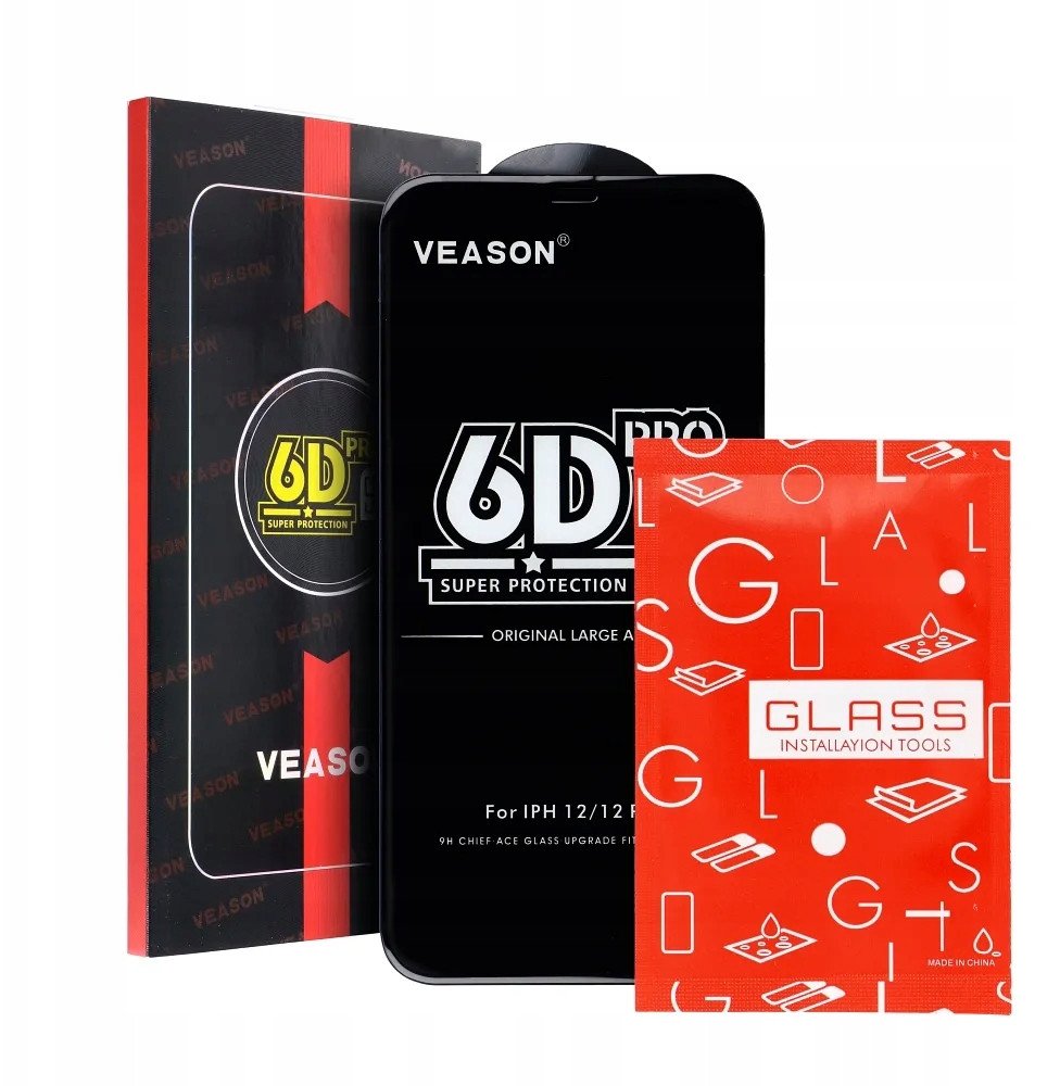 Veason Szklo Hartowane 6D Pro Glass - do Iphone 17 Pro czarny 15524258 (5903396411250) aizsardzība ekrānam mobilajiem telefoniem Veason Szklo Hartowane 6D Pro Glass - do Iphone 17 Pro czarny 15524258 (5903396411250) aizsardzība ekrānam mobilajiem telefoniem