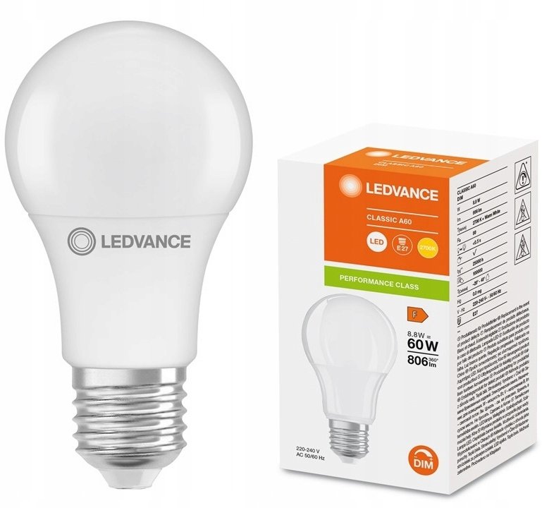 V-TAC Zarowka LED E27 PERFORMANCE A