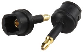 TOSLINK Optical Socket to 3.5 mm Plug Adapter - Mini-TOSLINK to TOSLINK (5412810132478)