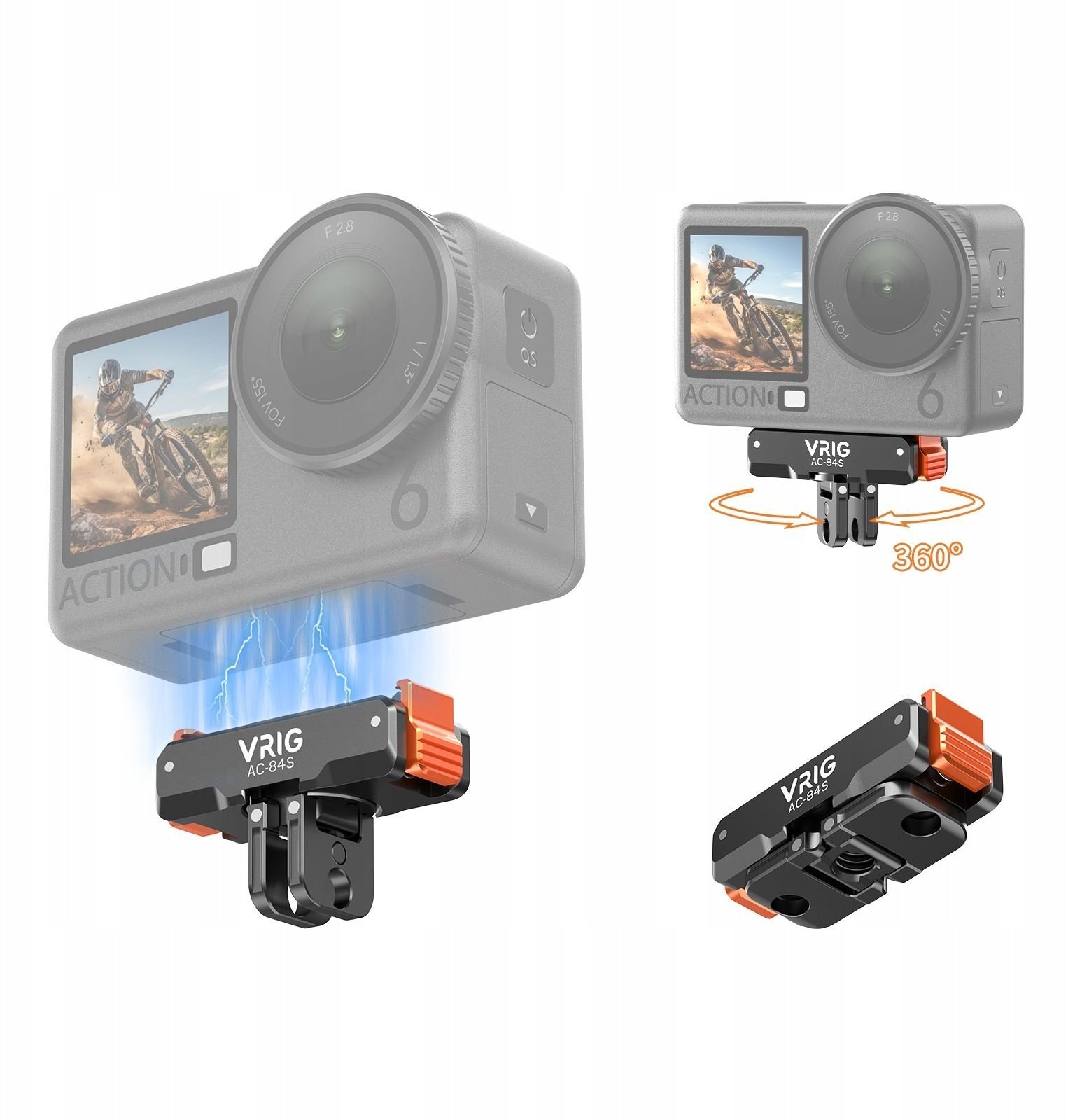 VRIG Uchwyt Adapter Szybkozlaczka 360 degrees