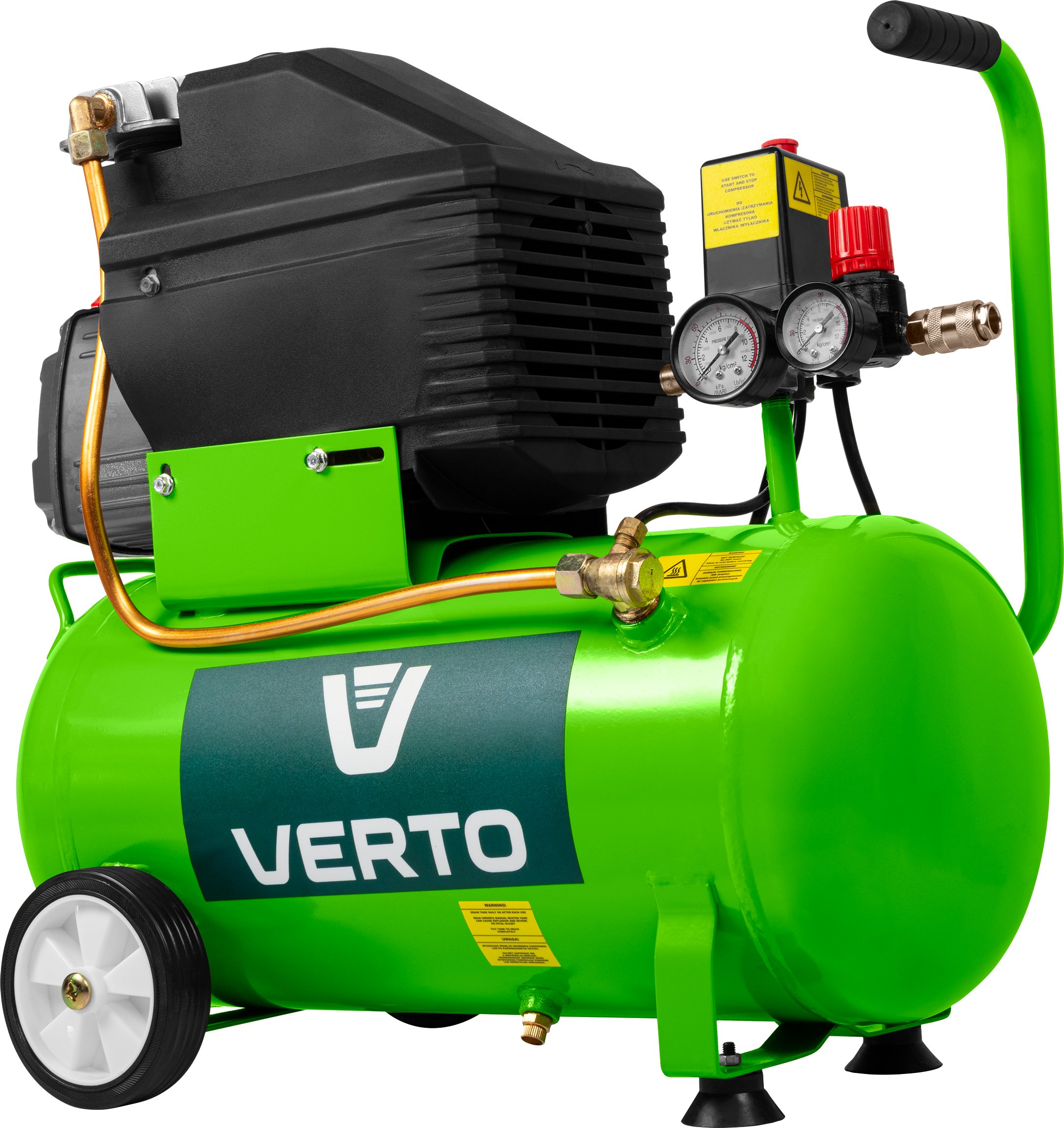 Sprezarka Verto Kompresor olejowy 24l 230V