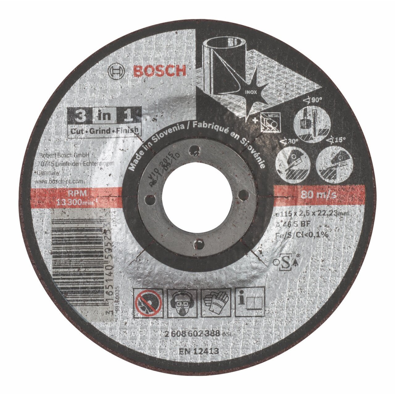 Bosch Cutting disc 3in1 115mm Bosch Cutting disc 3in1 115mm