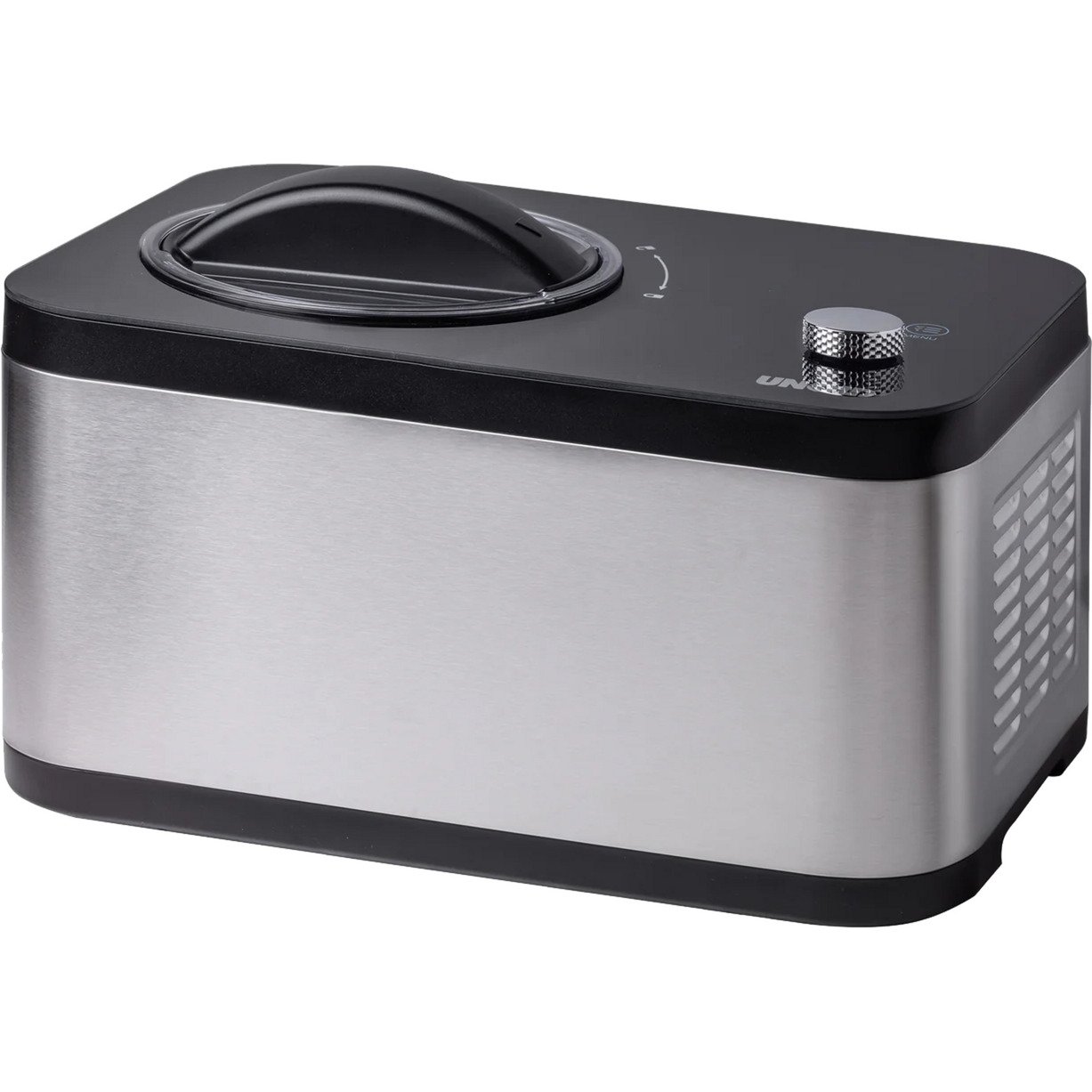 Unold 2-in-1 ice cream maker & yogurt maker EVA stainless steel/black, for 1,500ml ice cream, 120 Watt compressor 48826 (4011689488269)