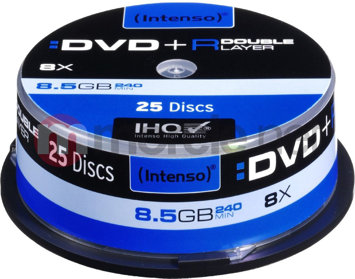Intenso DVD+R DL DoubleLayer Intenso [ cakebox 25 | 8,5GB | 8x ] matricas