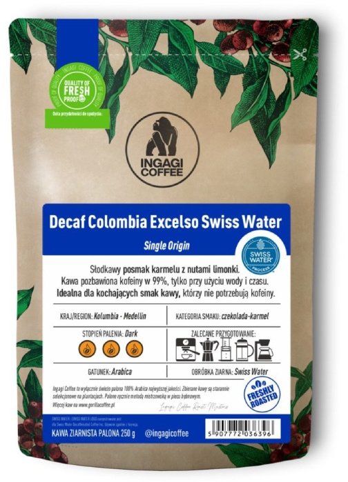 Kawa ziarnista Ingagi Coffee Decaf Colombia
