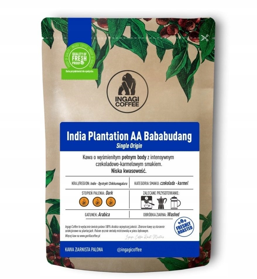 Kawa ziarnista Ingagi Coffee India Plantation